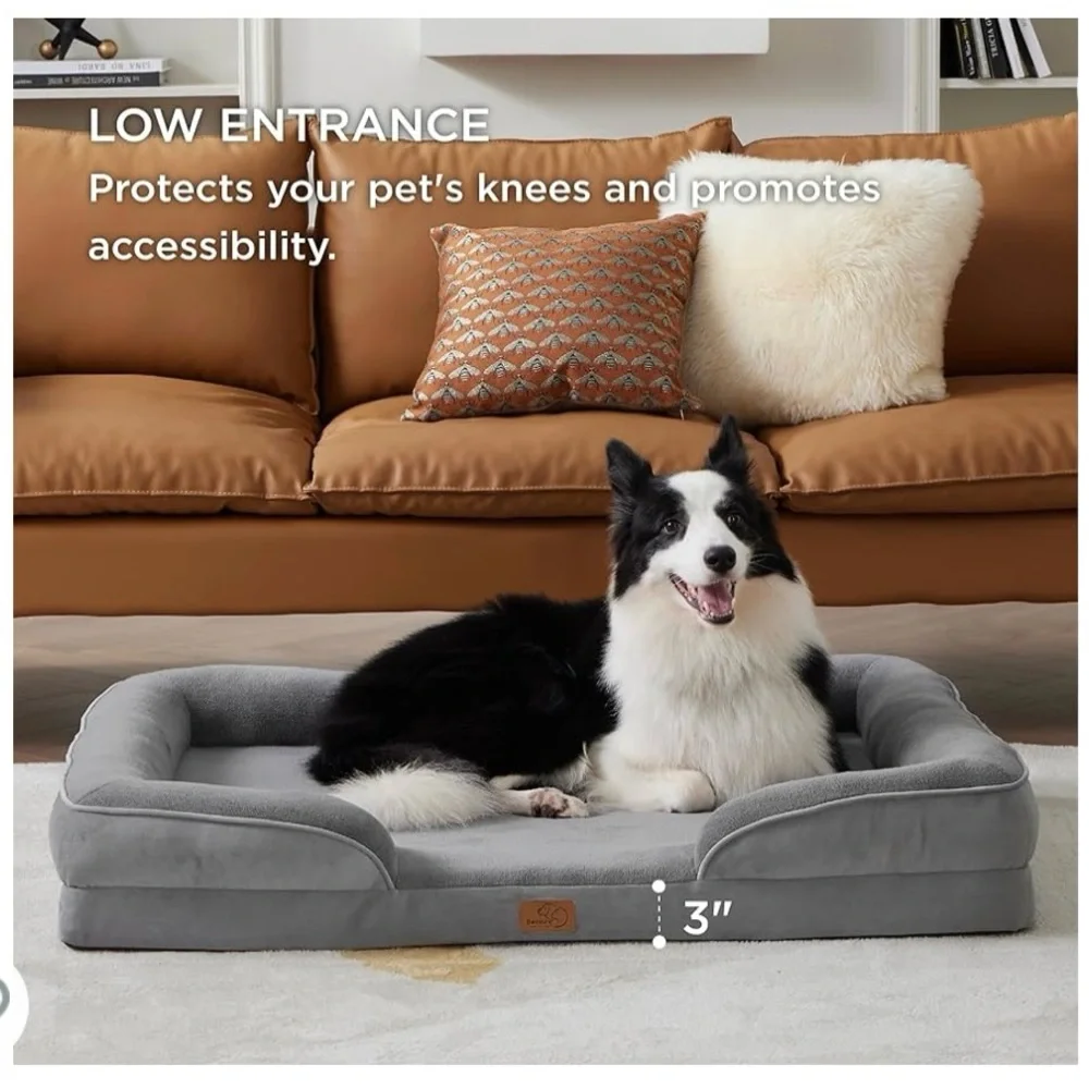 Bedsure Orthopedic Dog Bed for Large Dogs -